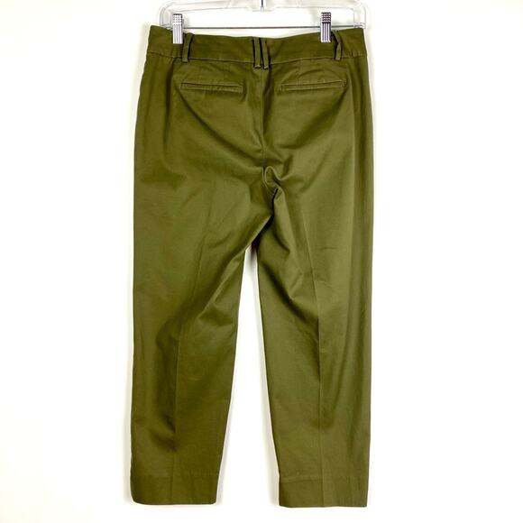 Talbots Perfect Crop Women’s Pants Slim Leg Loden Frost Olive Green Size 2P - Picture 7 of 10
